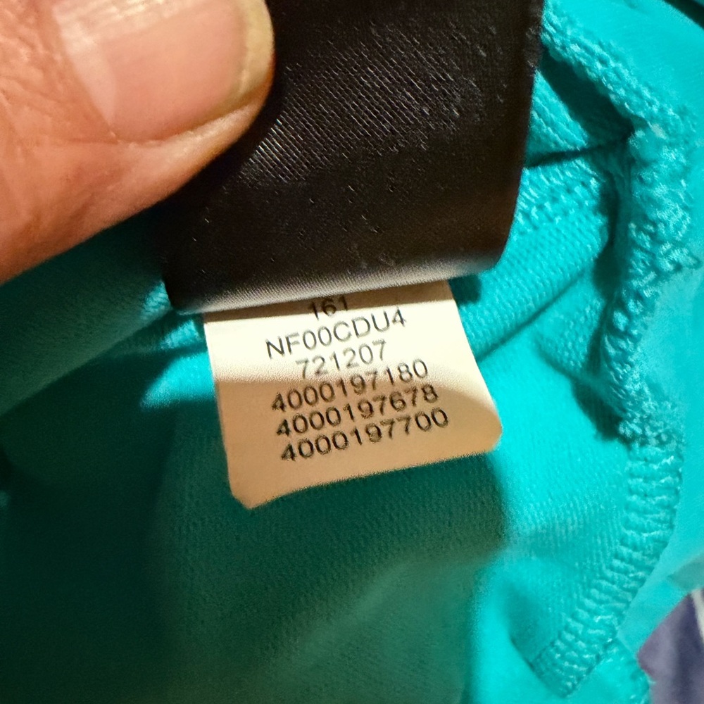 The North Face Teal Sweatshirt with lime green  Details - Picture 9 of 9